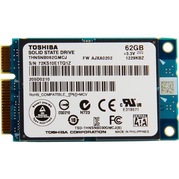Toshiba THNSNB062GMCJ 62GB mSATA SSD  SATA II 3 Gb/s 